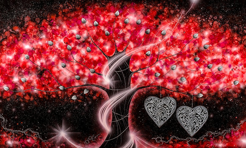 the power of love red small unframed print by artist kealey farmer