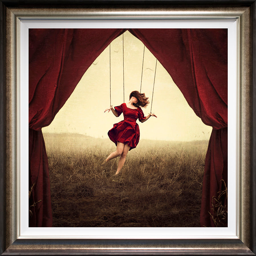 the puppet show deluxe framed print by artist michelle mackie