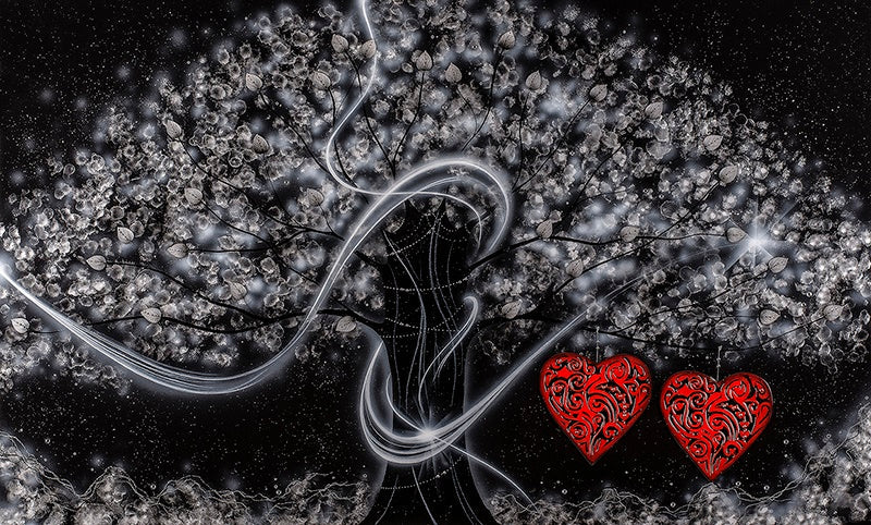 the power of love silver large unframed print by artist kealey farmer