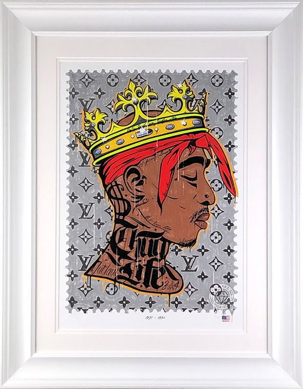 thug life tupac framed print by artist jj adams