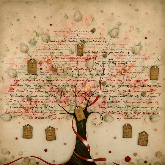 tree of positivity unframed print by artist kealey farmer