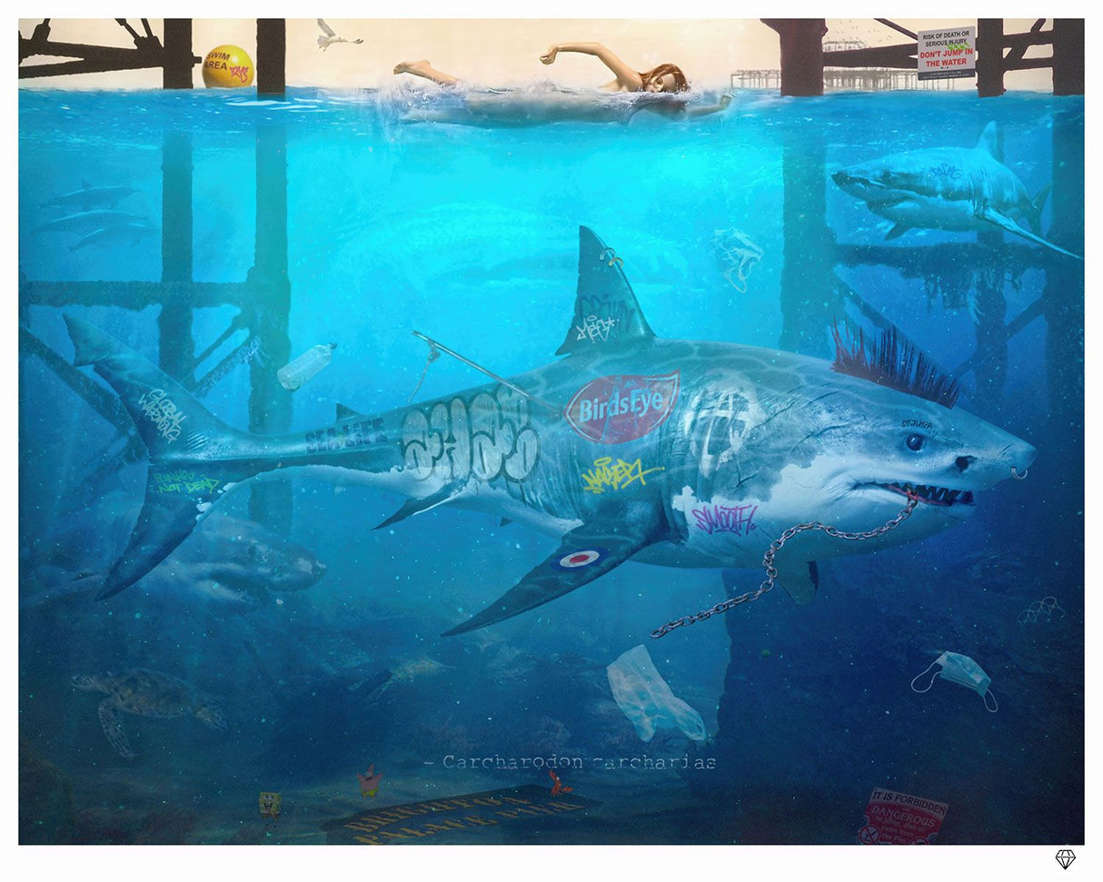 under the pier print by artist jj adams