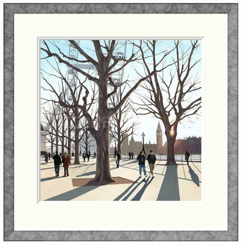 warm winter glow framed print by artist jo quigley