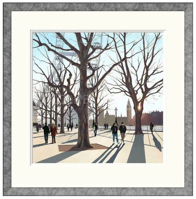 warm winter glow framed print by artist jo quigley