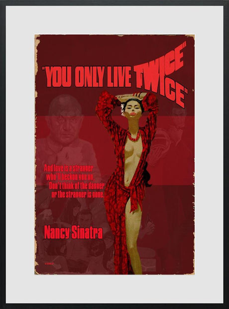 1967 you only live twice framed print by artist linda charles