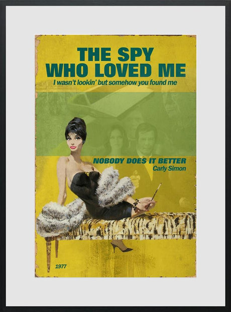 1977 the spy who loved me framed print by artist linda charles