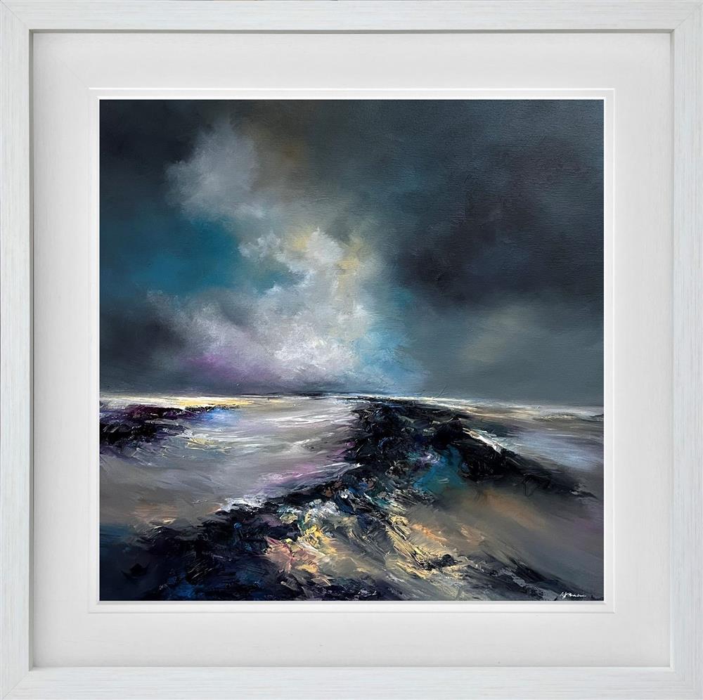 echoes of morning rain framed original by artist alison johnson