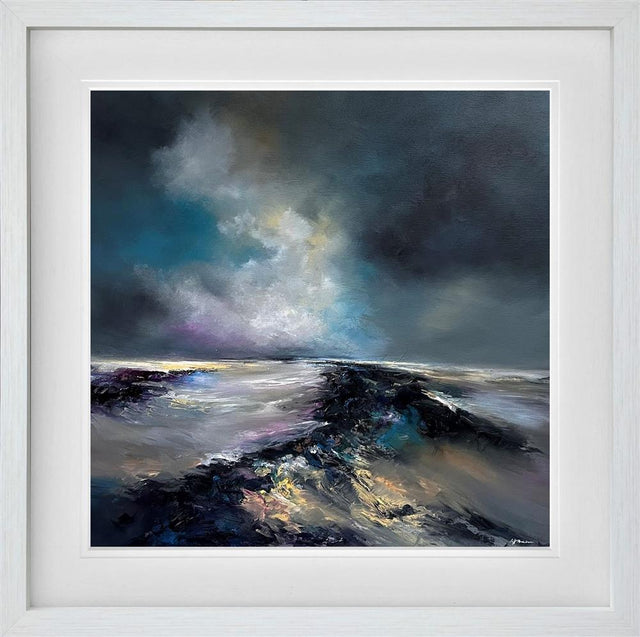 echoes of morning rain framed original by artist alison johnson