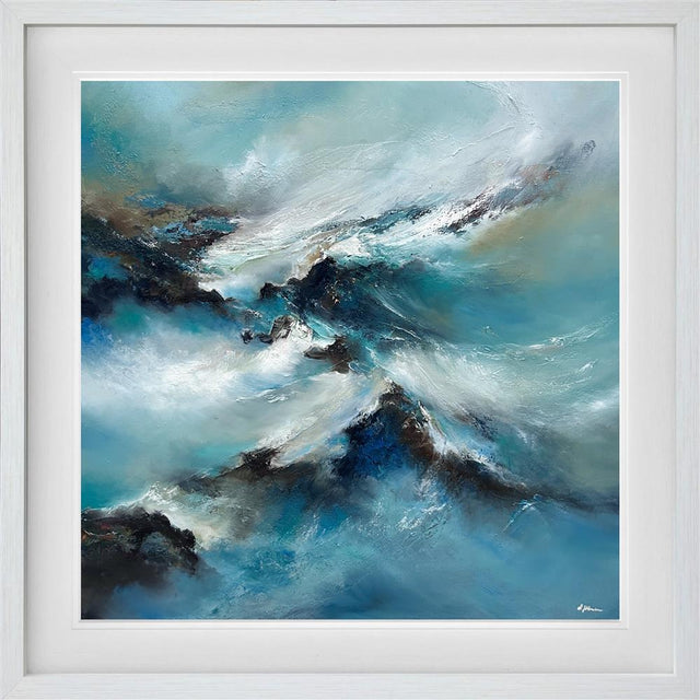Cross current framed original by artist alison johnson