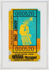 admit one nirvana framed print by artist linda charles