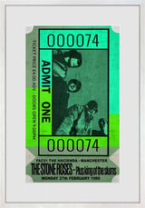 admit one the stone roses framed print by artist linda charles