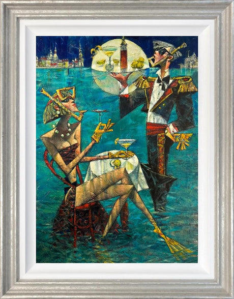 agua alta framed original by artist andrei protsouk