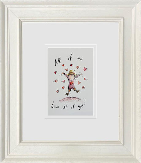 all of me original sketch framed by artist michael abrams