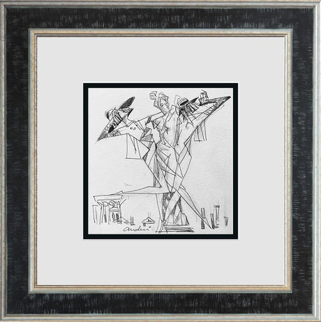 archilles study framed original by artist andrei protsouk