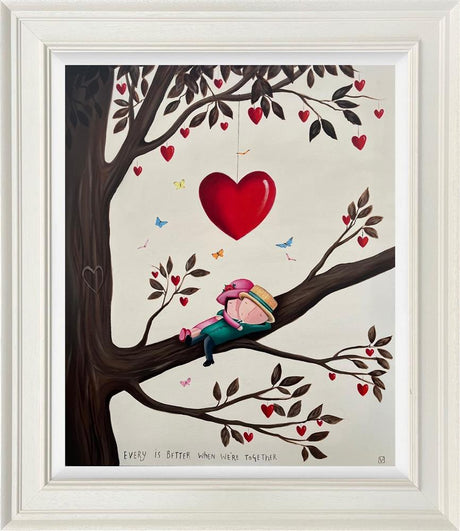Better when we're together framed original by artist michael abrams