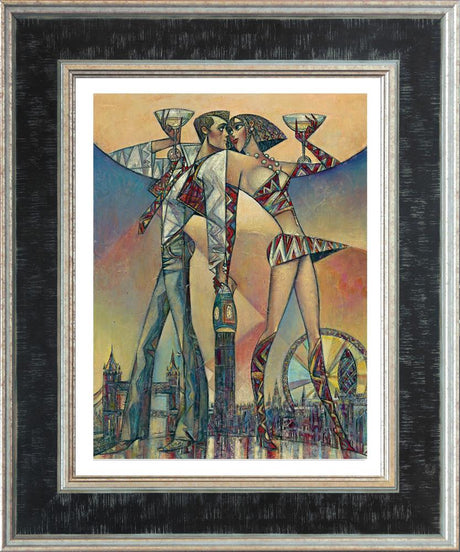 big ben champagne small framed print by artist andrei protsouk
