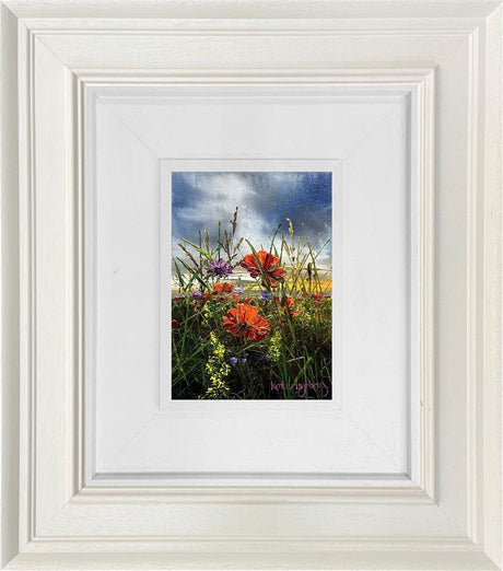 blooming horizon framed original by artist kimberley harris