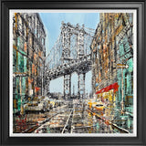 brooklyn blues framed original by artist nigel cooke