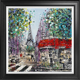cafe square framed original by artist nigel cooke