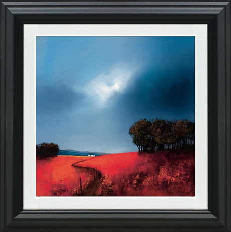 Crimson Fields of Home Print Framed by Artist Barry Hilton