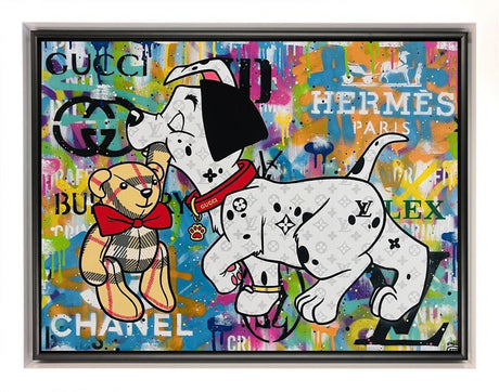 dalmation day framed original by artist emily crook