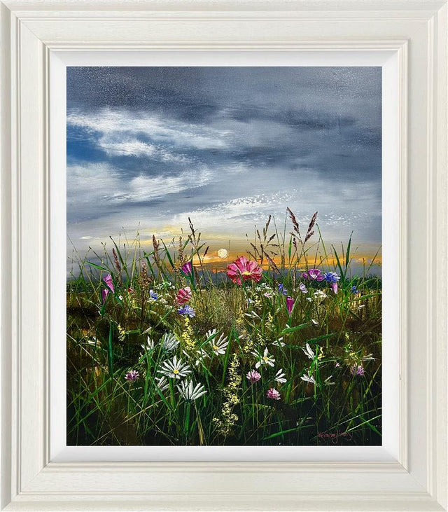 earths quiet music framed original by artist kimberley harris