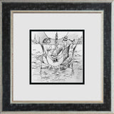 fish date study framed original by artist andrei protsouk