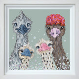fun in the tub framed deluxe print by artist amy louise