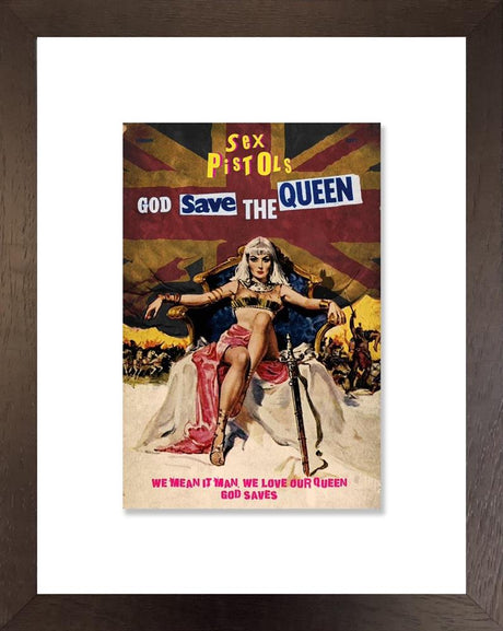 god save the queen songbook framed print by artist linda charles