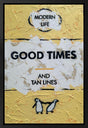 good times framed original by artist hue folk