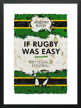if rubgy was easy framed print by artist hue folk