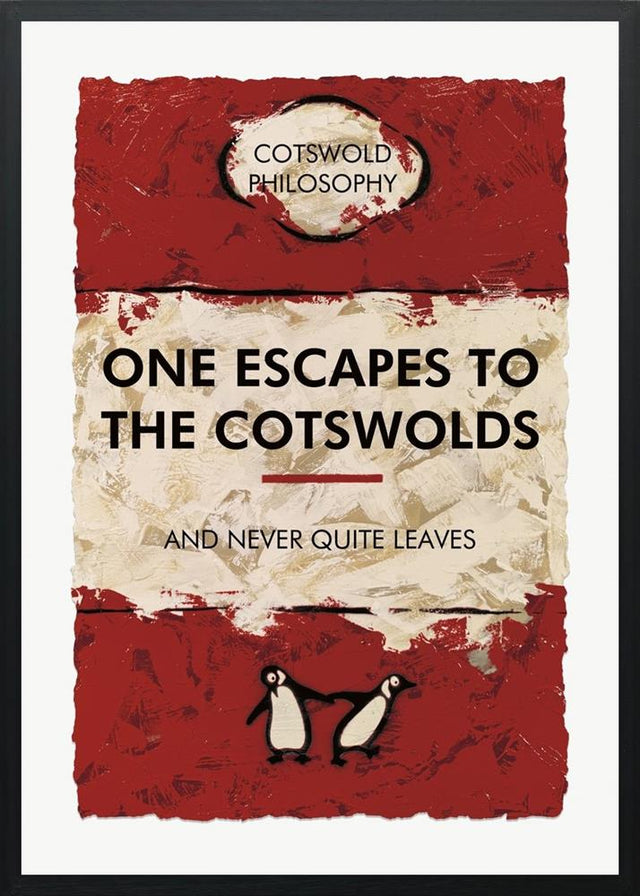 escapes to the cotswolds deluxe framed print by artist hue folk