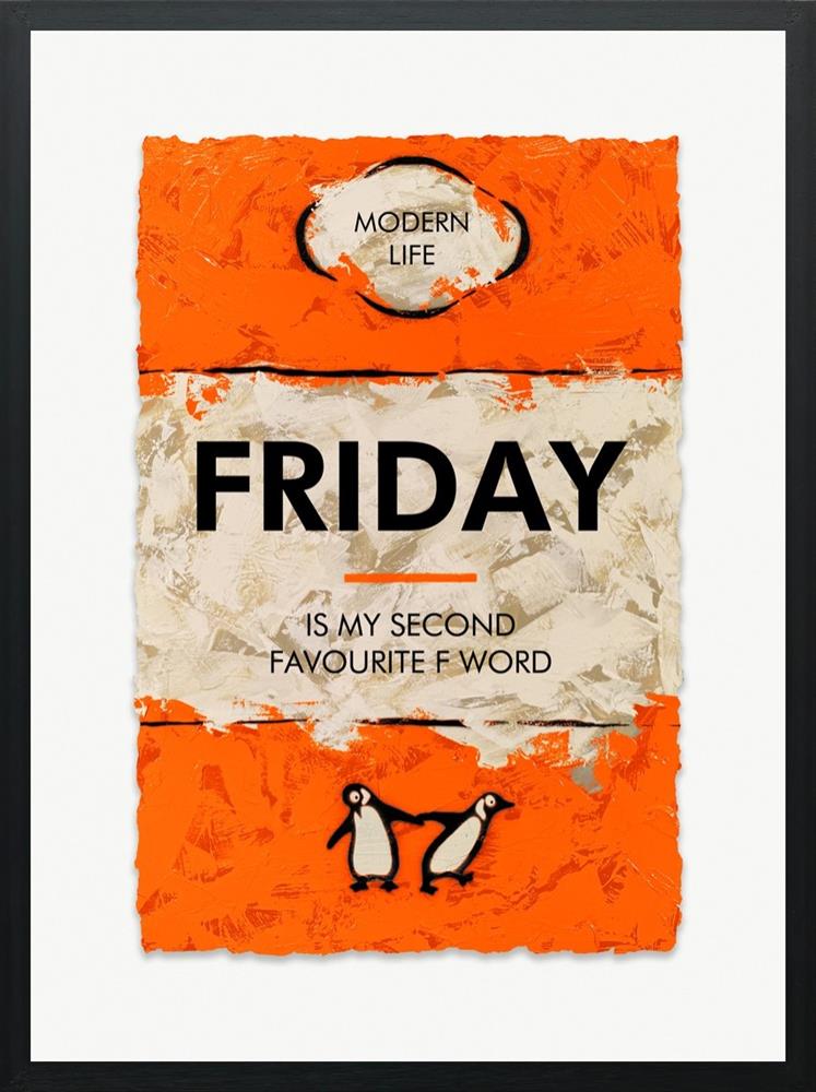 my second favourite f word framed print by artist hue folk