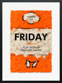 my second favourite f word framed print by artist hue folk