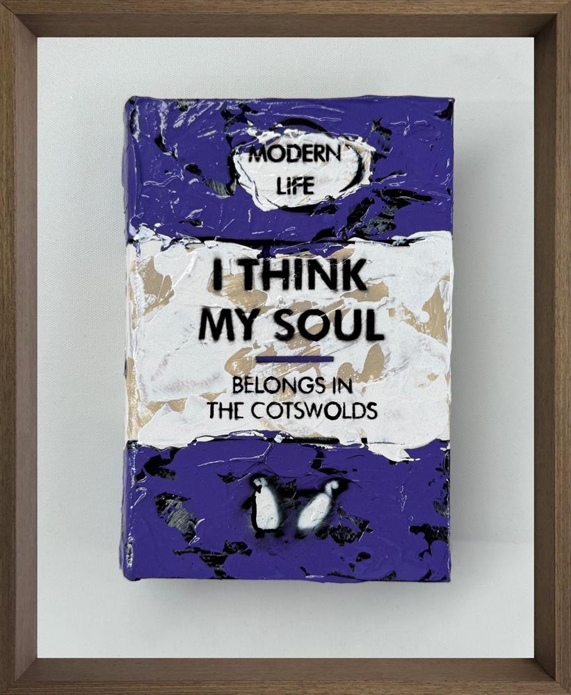 i think my soul mini storybook original framed by artist hue folk