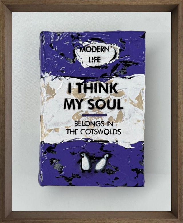 i think my soul mini storybook original framed by artist hue folk