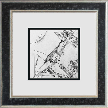 laying in london study framed original by artist andrei protsouk