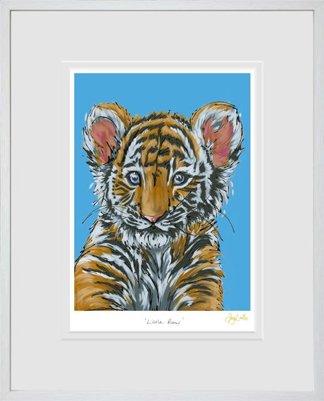little roar framed print by artist amy louise