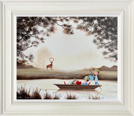 love found us framed original by artist michael abrams