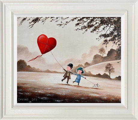 loving life framed original by artist michael abrams