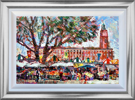 market day framed original by artist colin brown