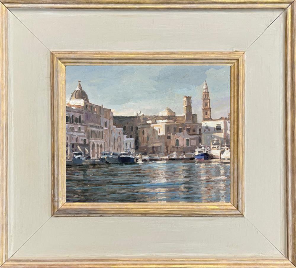 monopoli afternoon framed original by artist rachele dryden smith