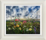 noons green silence framed original by artist kimberley harris