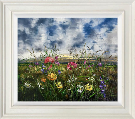 noons green silence framed original by artist kimberley harris