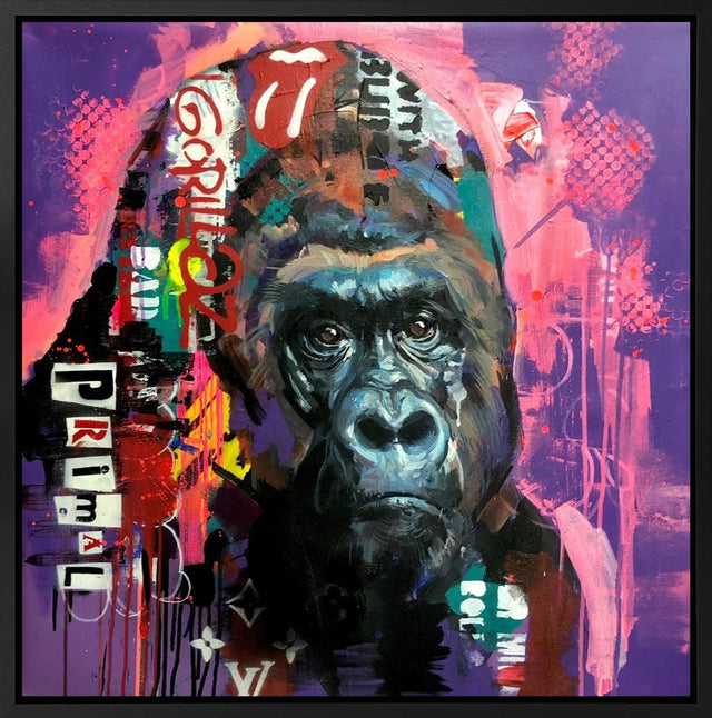 primal framed original by artist zinksy