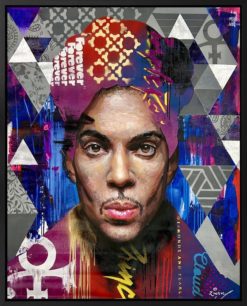 prince framed original by artist zinsky