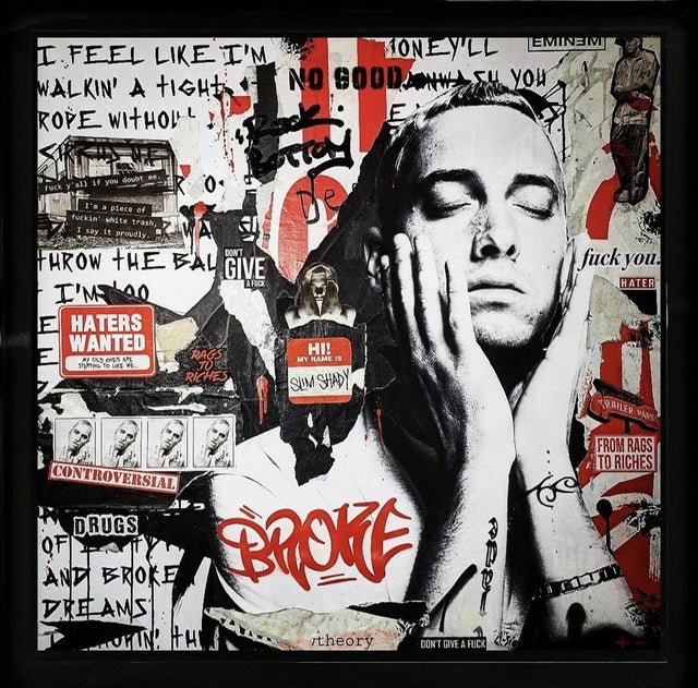 rock bottom framed original by artist add subract