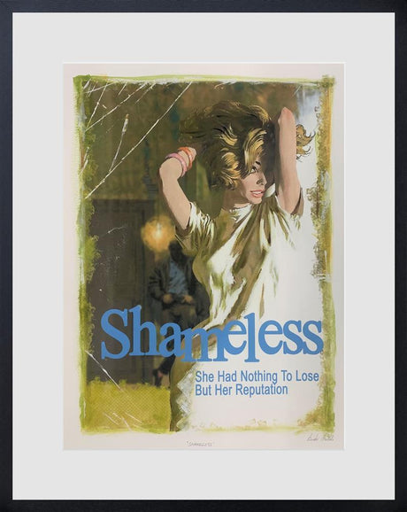 shameless framed print by artist linda charles