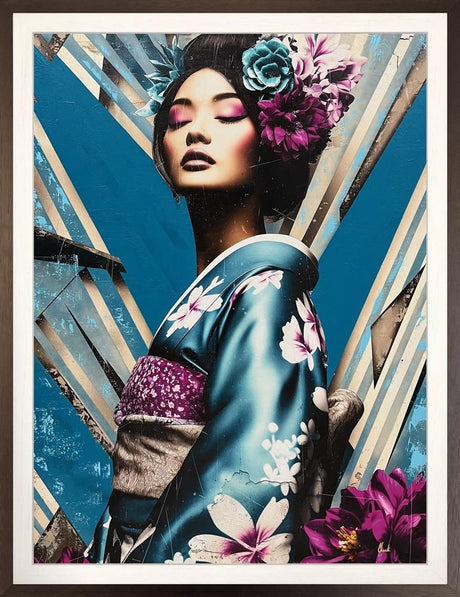 shinsen framed original by artist chuck