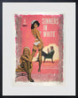 sinners in white framed print by artist linda charles